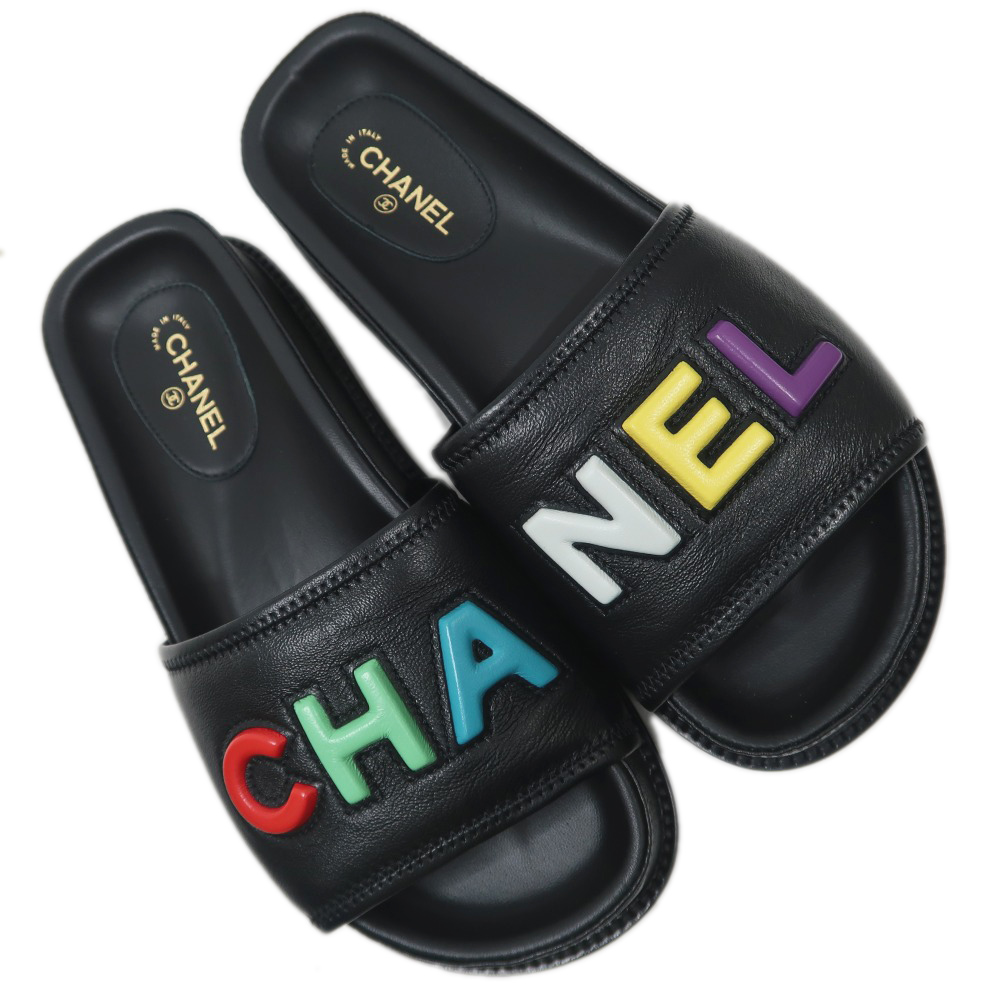 名東】【CHANEL】シャネル マルチカラー ロゴサンダル G38933 ブラック サイズ36C レディース【未使用】【中古】 - 質ウエダ  公式オンラインショップ | 名古屋に4店舗。信頼・安心の創業65年。全国発送を承っております。