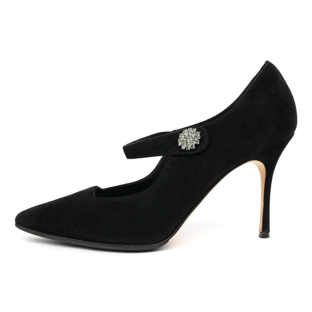 MANOLO BLAHNIK ビジュー付きハイヒール 38
