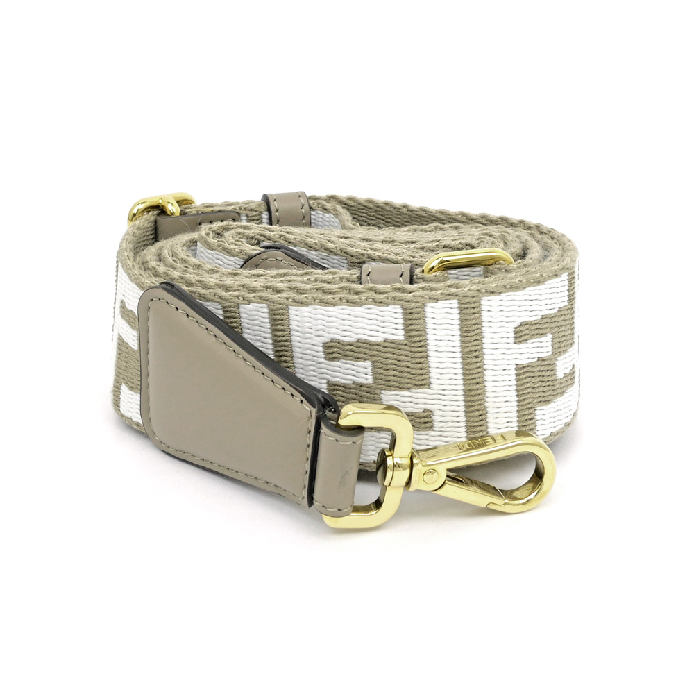 名東】【FENDI】フェンディ ストラップユー ショルダーストラップ ベージュ ホワイト ゴールド金具 8AV386【中古】 - 質ウエダ  公式オンラインショップ | 名古屋に4店舗。信頼・安心の創業65年。全国発送を承っております。