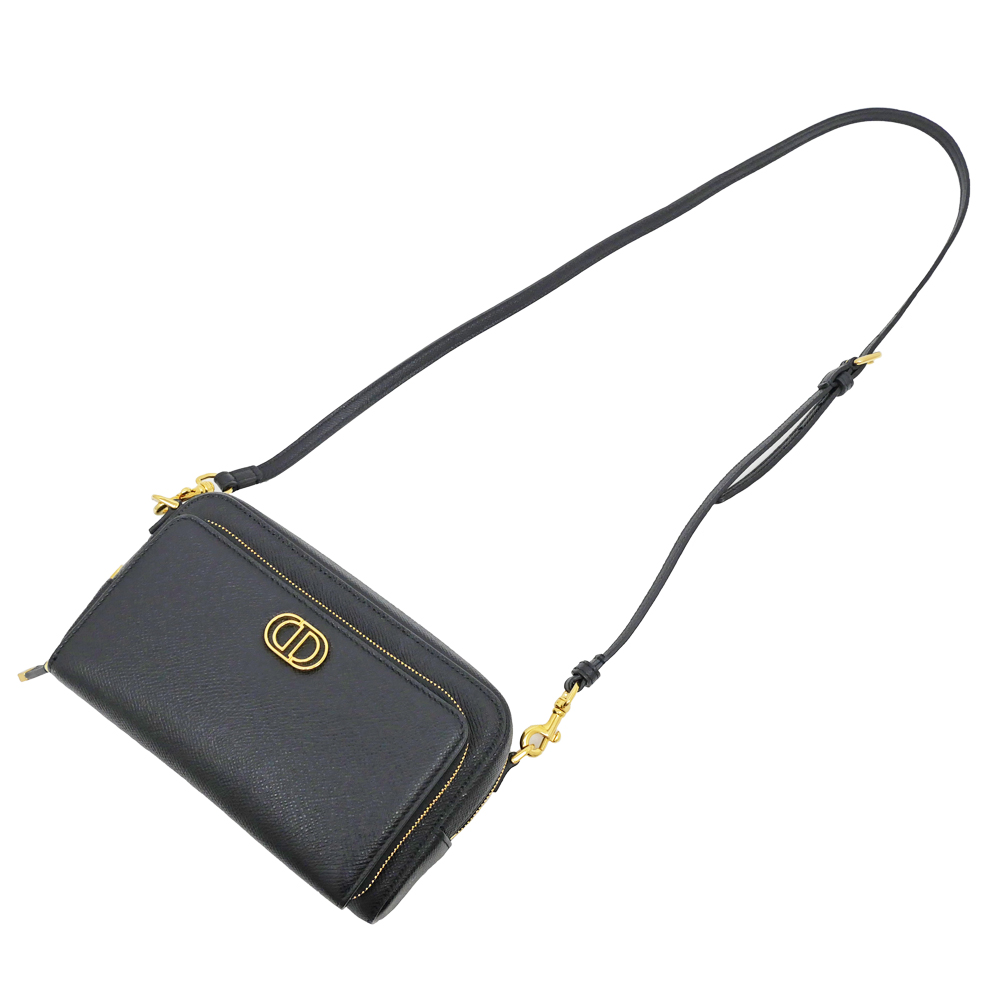 名東】【CHRISTIAN DIOR】ディオール カロ ダブルポーチバッグ