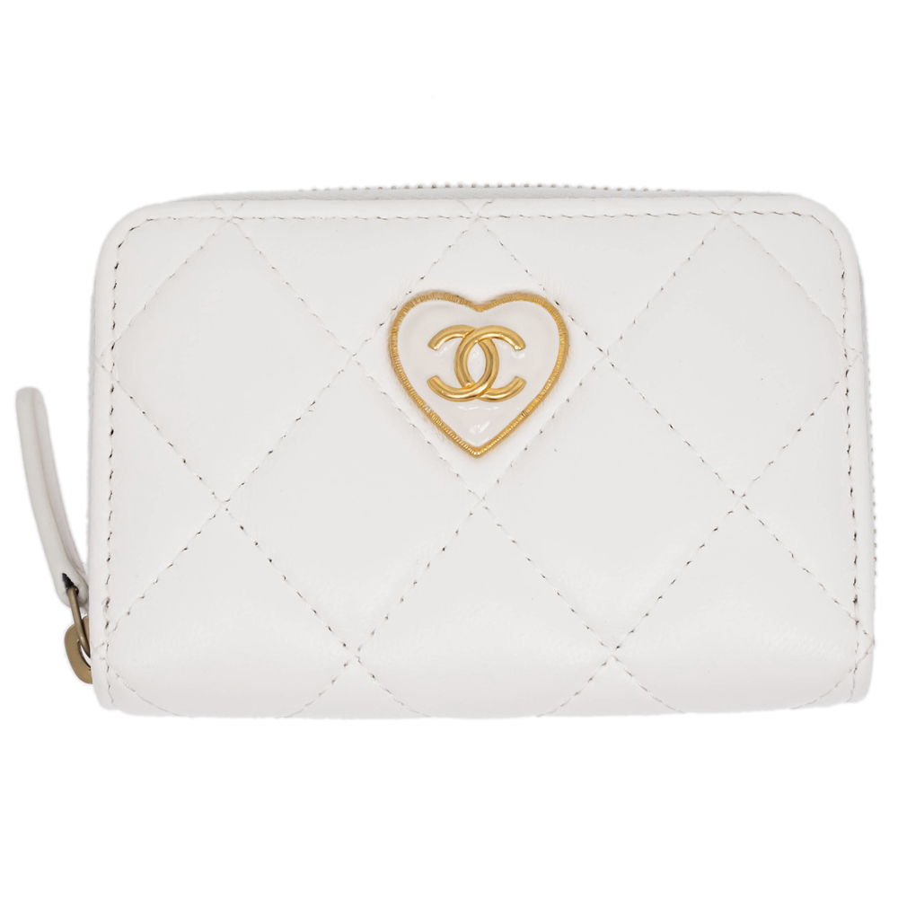 希少訳あり】CHANEL シャネル ツイード マトラッセ 長財布 ホワイト