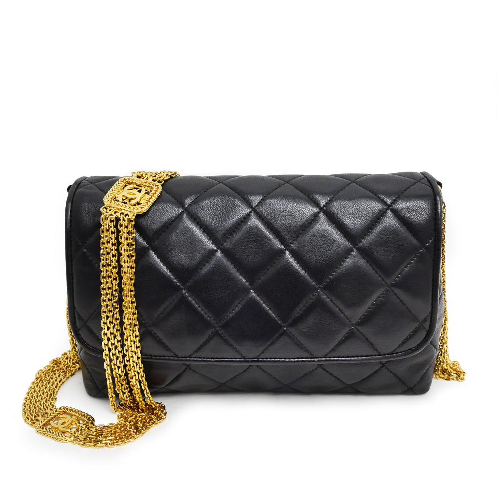 美品✨ CHANEL マトラッセ ショルダーバッグ ブラック - メルカリ