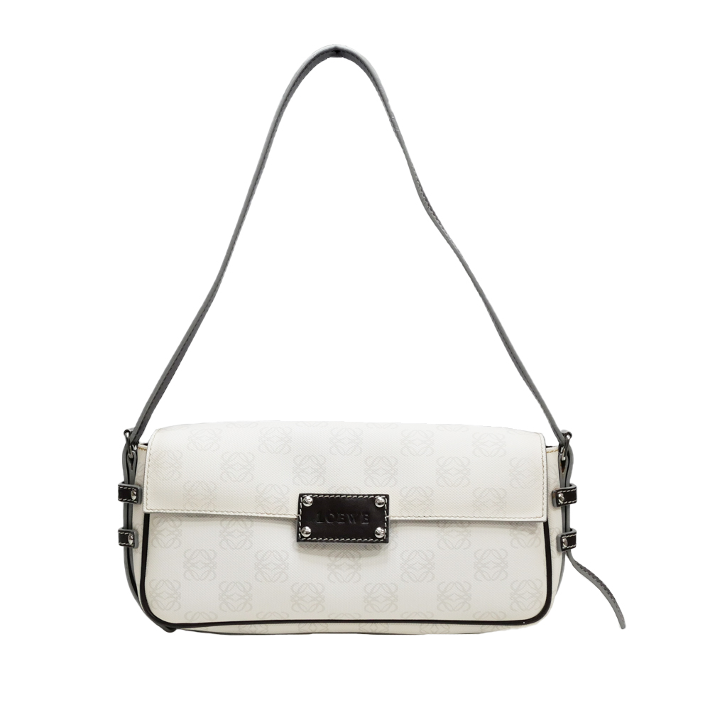名東】【LOEWE】ロエベ ワンショルダーバッグ 肩掛け ハンド ホワイト