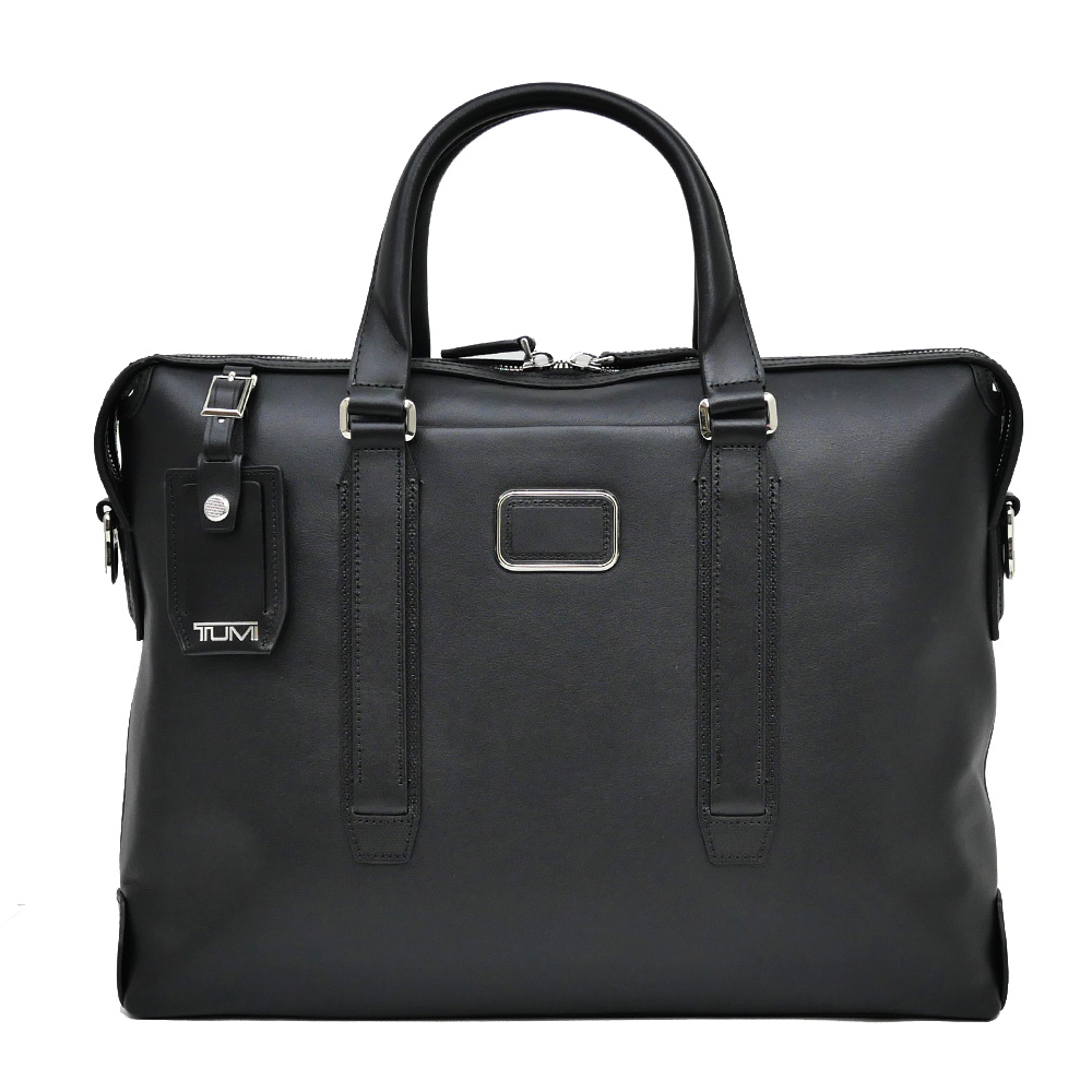 【極美未使用品✨】 TUMI レザー ブリーフケース 2415D2E タグ付 名東】【TUMI】トゥミ JARVIS スリム・ブリーフ 0982415 ブラック 黒