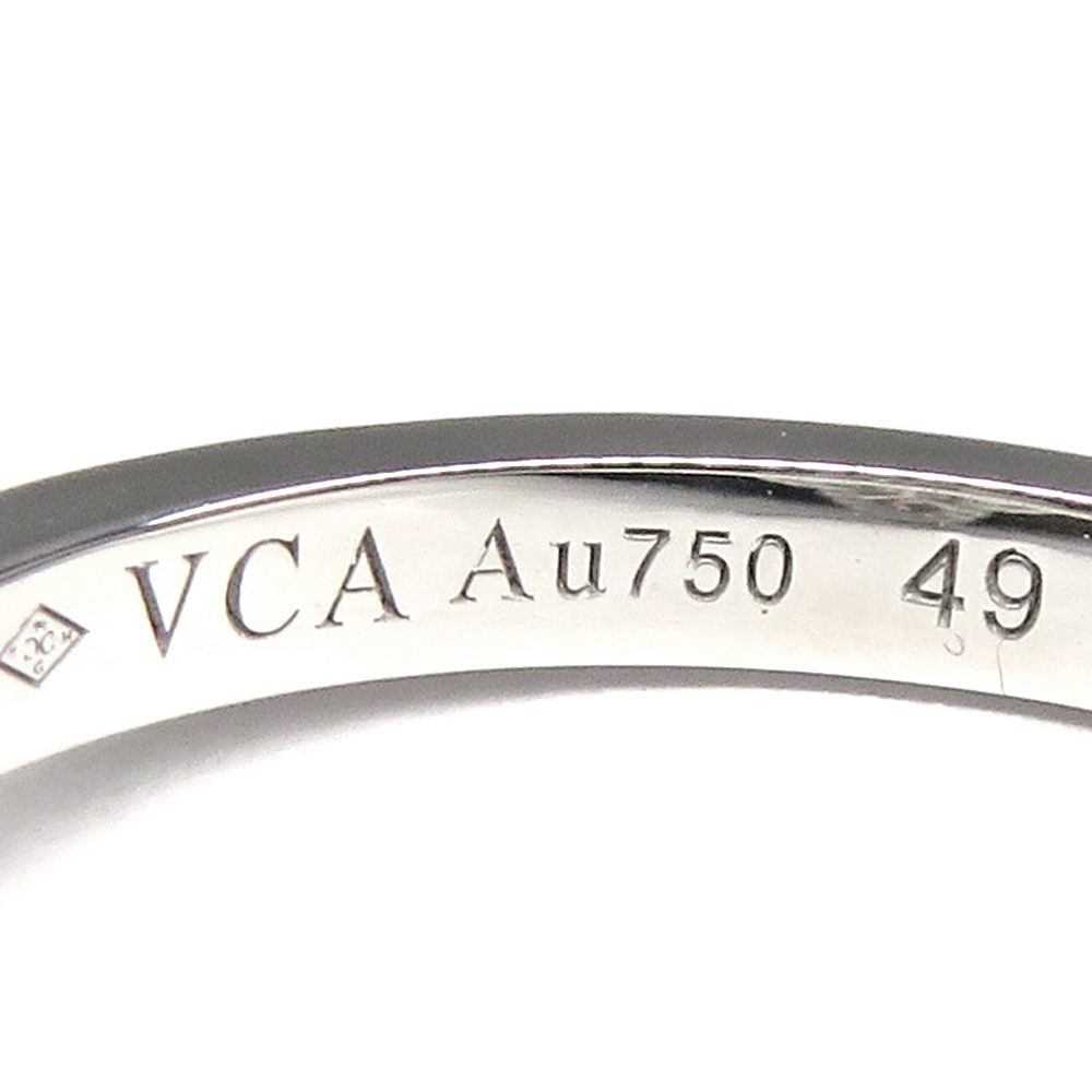 ヴァンクリーフ & アーペル VCA スウィート アルハンブラ #49 リング ダイヤ K18 WG 750【証明書付き】 VLP 90201066