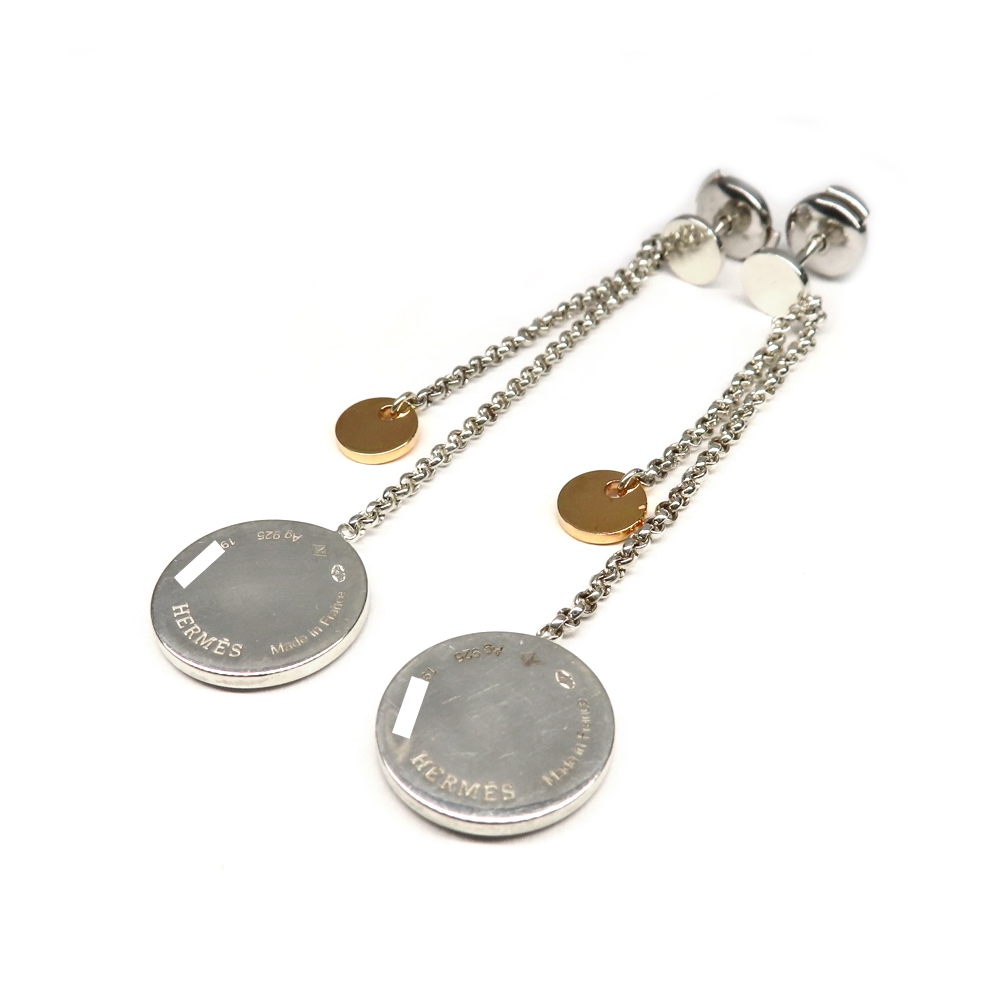 名古屋】【HERMES】エルメス ピアス エクスリブリスPM Ag925