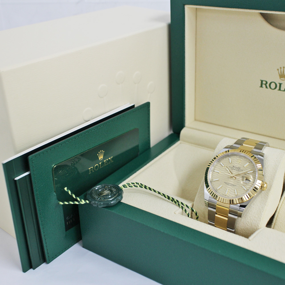 名古屋】【ROLEX】ロレックス デイトジャスト 41 126333 ランダム ゴールデン フルーテッドモチーフ SS YG 自動巻き メンズ  保証書付き 2024年【新品】【未使用】【中古】 - 質ウエダ 公式オンラインショップ | 名古屋に4店舗。信頼・安心の創業65年。全国発送を承って  ...