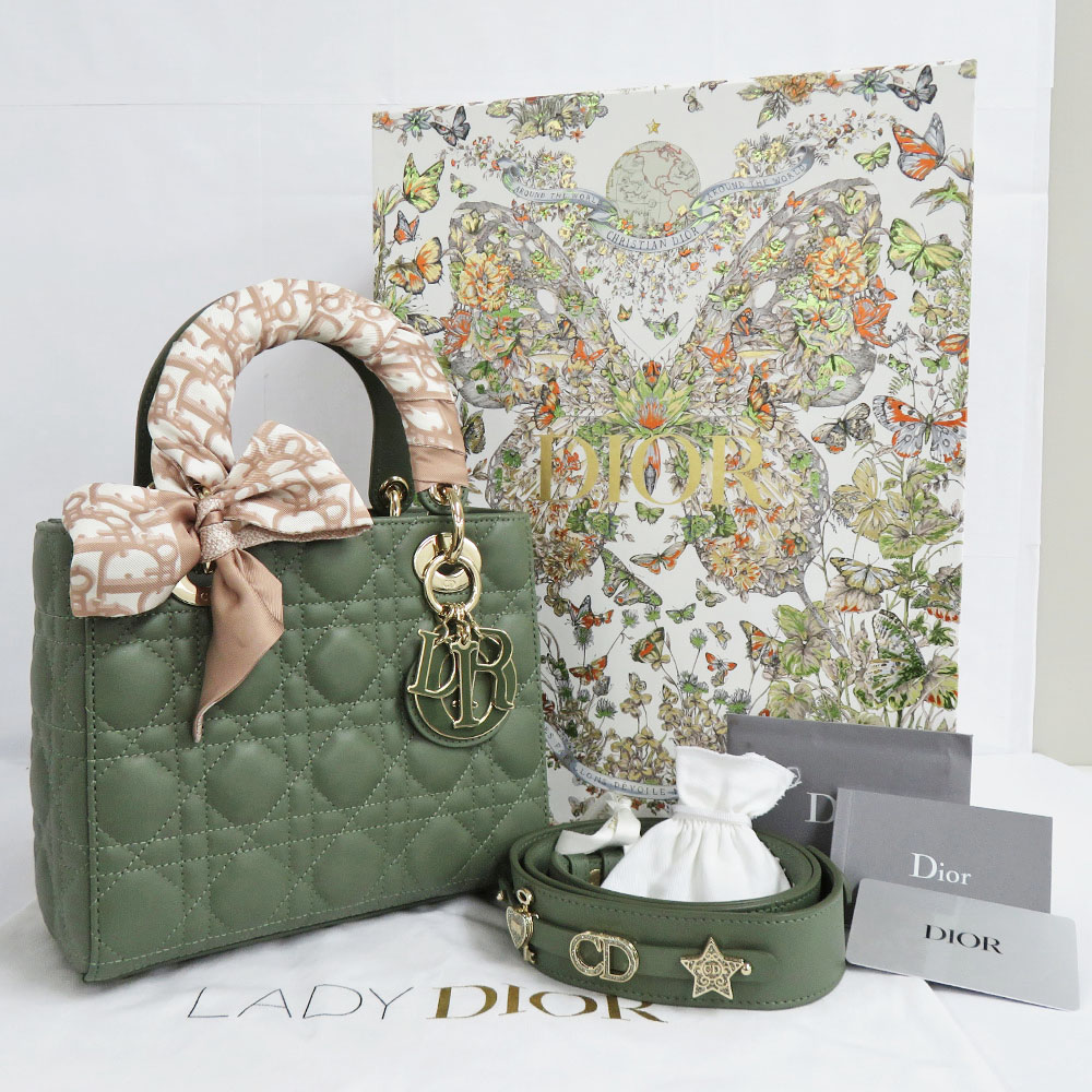 名古屋】【CHRISTIAN DIOR】ディオール Lady Dior My ABCDior レディディオール バッグ スモール M0538OCEA  カナージュ ラムスキン グリーン ゴールド金具 緑 スカーフ ミッツァ付き レディース【中古】 - 質ウエダ 公式オンラインショップ |  名古屋に4店舗。信頼・安心の ...