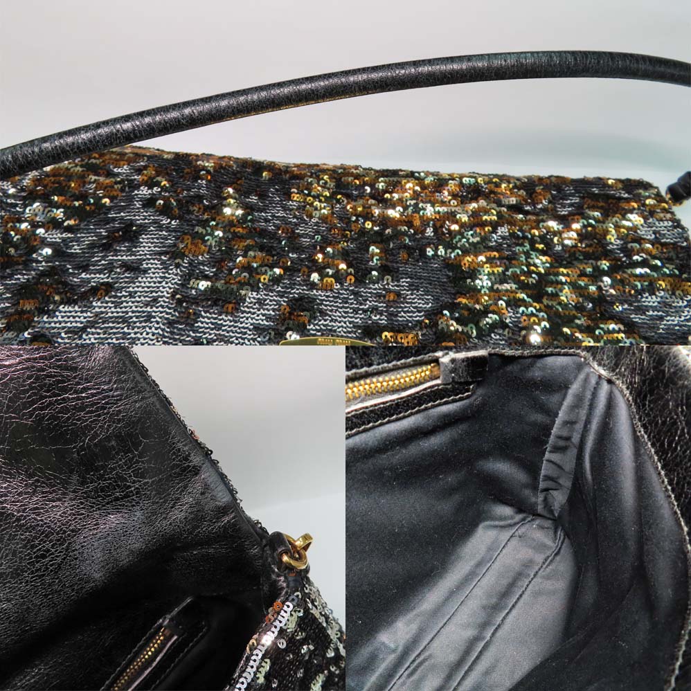 名古屋】【MIUMIU】ミュウミュウ スパンコール クラッチバッグ 名古屋】【MIUMIU】ミュウミュウ スパンコール クラッチバッグ
