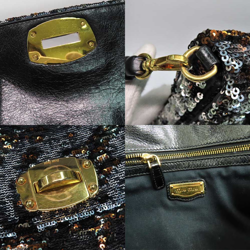 名古屋】【MIUMIU】ミュウミュウ スパンコール クラッチバッグ 名古屋】【MIUMIU】ミュウミュウ スパンコール クラッチバッグ