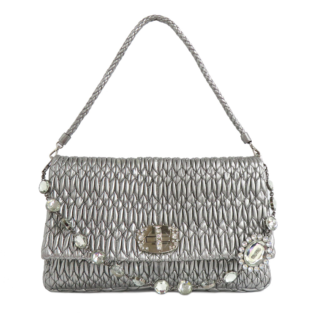 miu ミュウミュウ MIUMIU ナッパクリスタル 2WAYバッグ