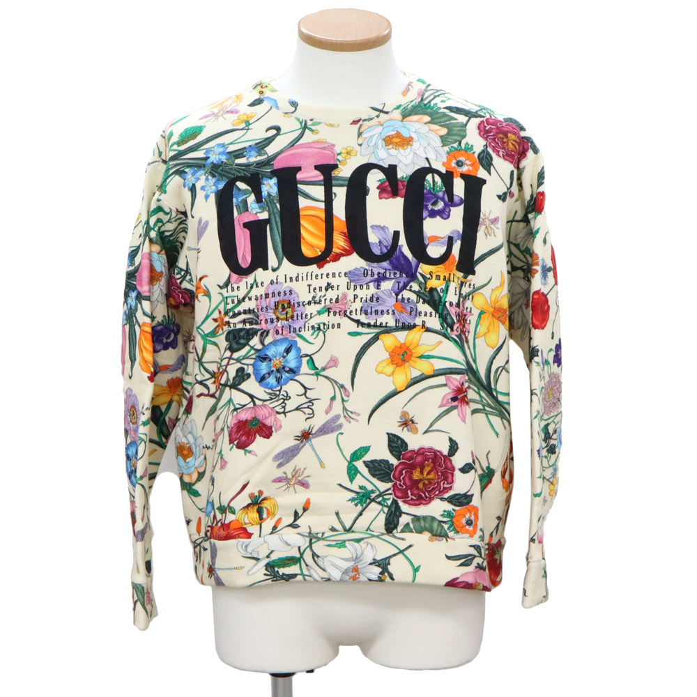 名古屋】【GUCCI】グッチ ロゴ フラワープリント クルーネック