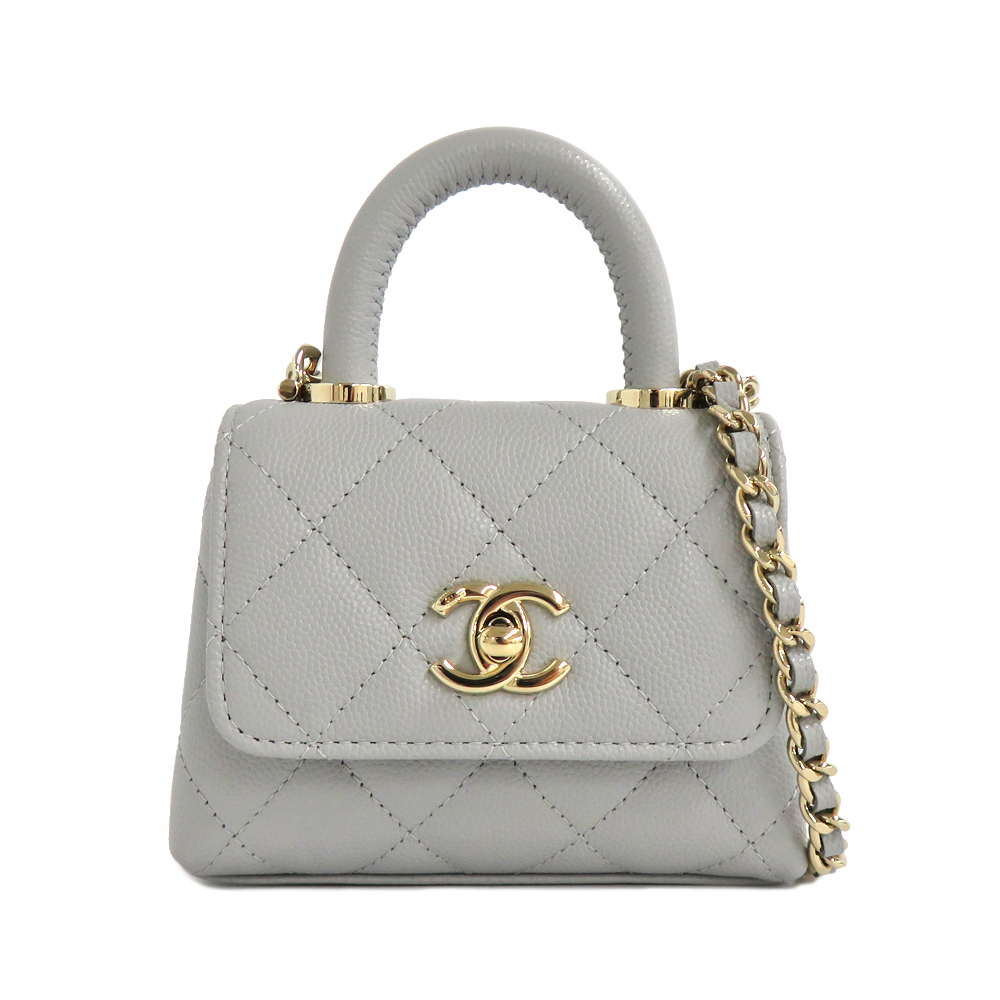最終値下げ！新品シャネルマイクロミニココハンドルハンドバッグマトラッセ キャビア CHANEL（シャネル） ショルダーバッグ マイクロミニ ココハンドル