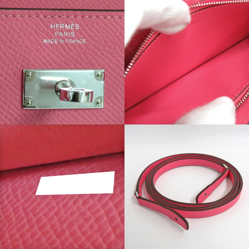【中古】HERMES エルメス エプソン ケリー ウォレット 長財布 A刻印(2017年) ローズサクラ【質屋】 HERMES - 【中古】HERMES エルメス エプソン ケリー ウォレット 長財布