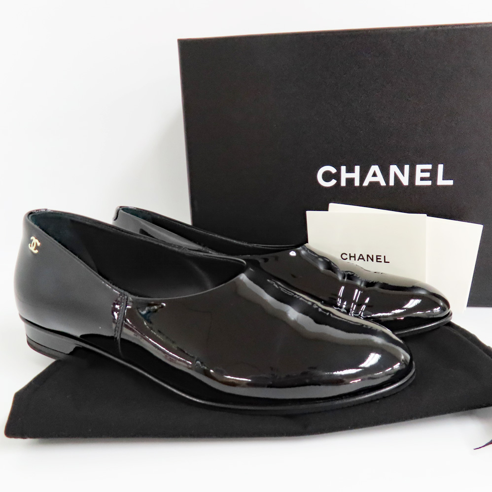 名古屋】【CHANEL】シャネル ローファー 25C G46194 ブラック ココ