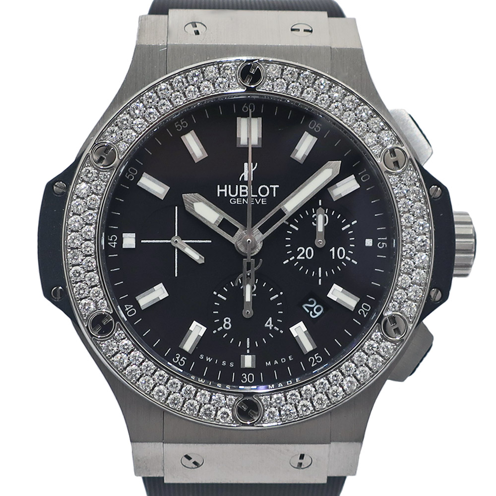 【HUBLOT】ウブロ ビッグバン ダイヤベゼル 301.SE.230.RW.114 ステンレススチール×ラバー 白 自動巻き メンズ 白文字盤 腕時計
