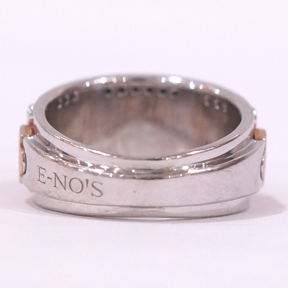 E-NO`S イーノス リング 指輪 ダイヤモンド0.34ct 11.5号 コンビカラー K18WG ホワイトゴールドxK18PG ピンクゴールド /290517【BJ】
