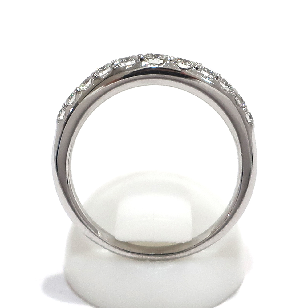 ノーブランドリング・指輪 ハーフエタニティ ダイヤモンド リング Pt900プラチナ シルバー銀 40802047024
