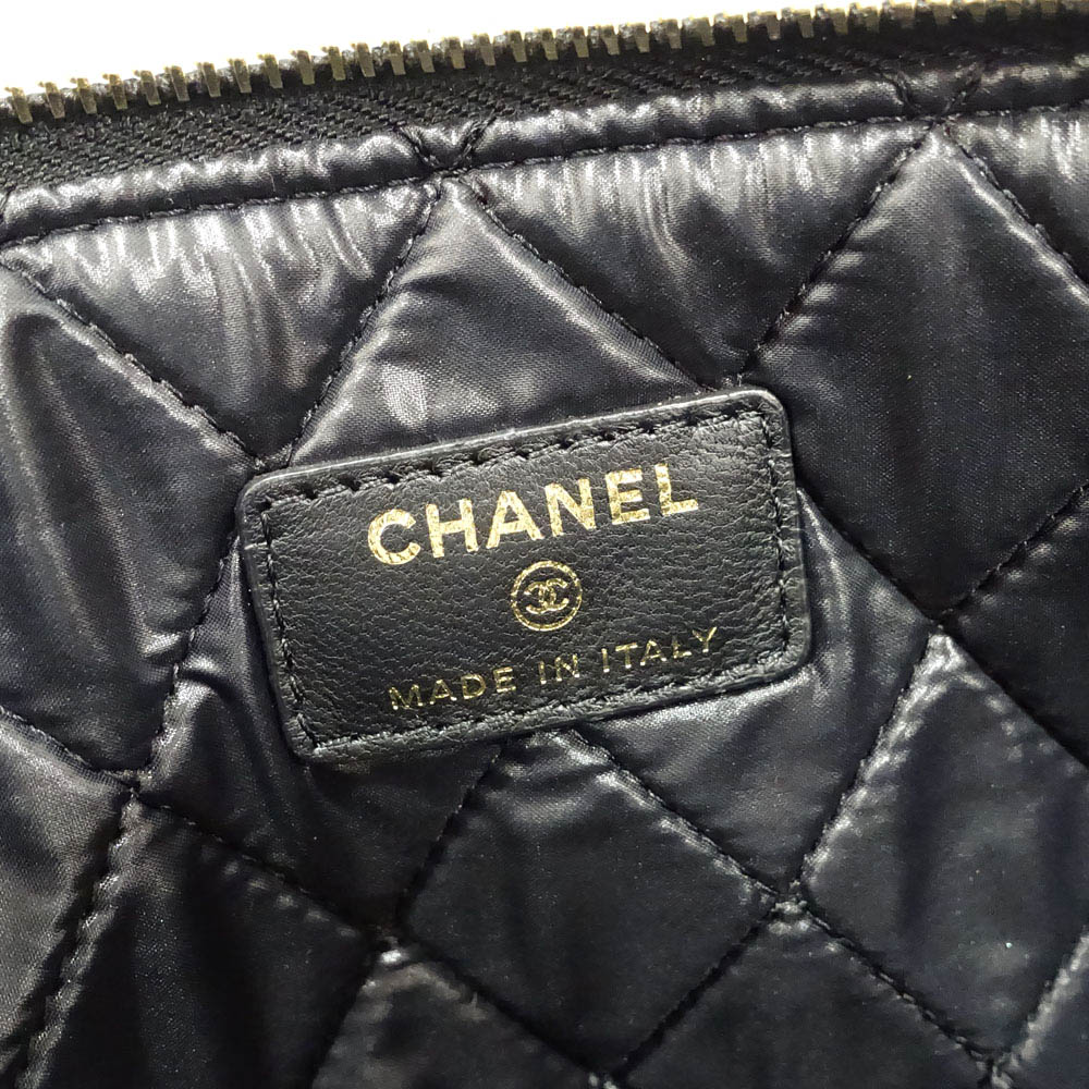 栄】【CHANEL】シャネル マトラッセ ココマーク クラッチバッグ