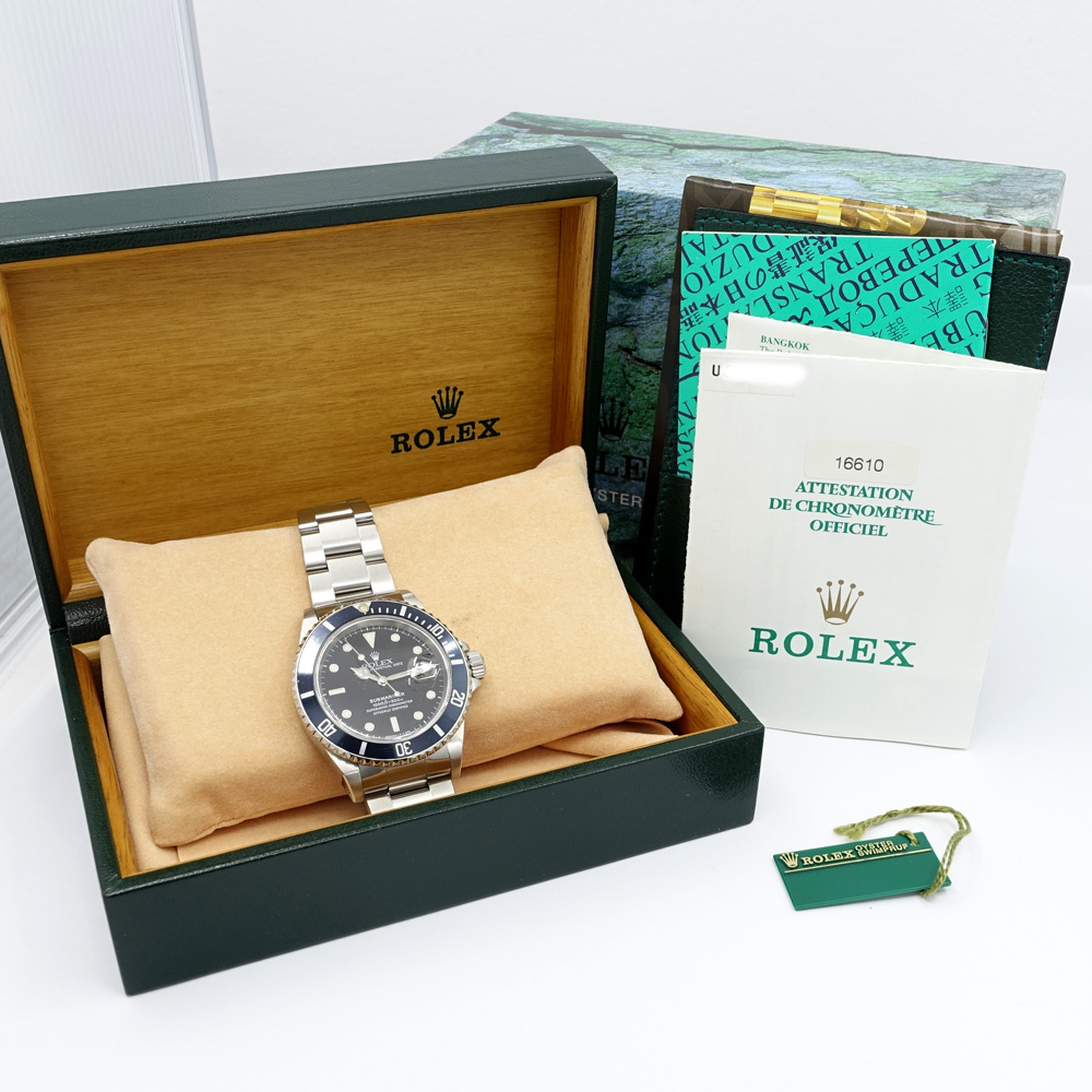 栄】【ROLEX】ロレックス サブマリーナデイト 16610 U番 退色ベゼル ブラック SS メンズ 腕時計 自動巻き【仕上げ済】【中古】 -  質ウエダ 公式オンラインショップ | 名古屋に4店舗。信頼・安心の創業65年。全国発送を承っております。