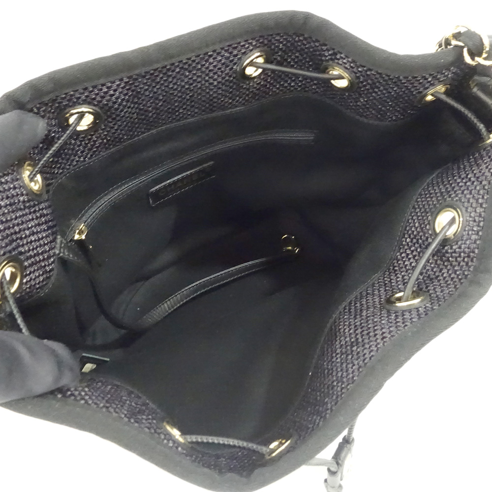 栄】【CHANEL】シャネル ドーヴィル 巾着型 チェーンショルダー