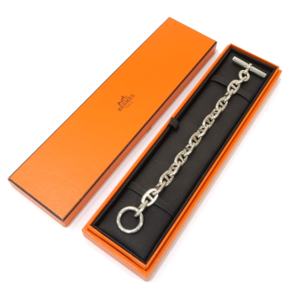 栄】【HERMES】エルメス Ag925 シェーヌダンクルMM ブレスレット