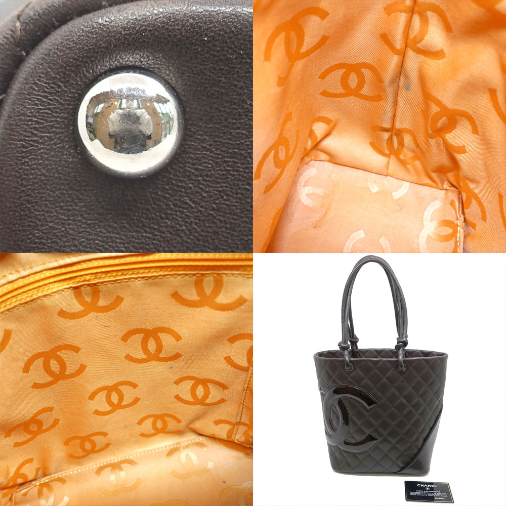 栄】【セール~】【CHANEL】シャネル カンボンライン ミディアムトート