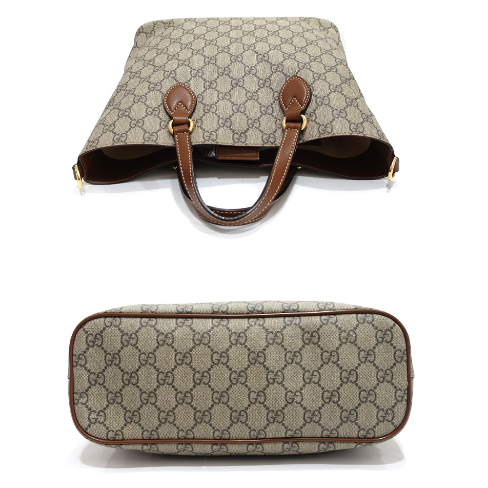 栄】【GUCCI】グッチ GGスプリーム ハンドバッグ ショルダー 栄】【GUCCI】グッチ GGスプリーム ハンドバッグ ショルダー