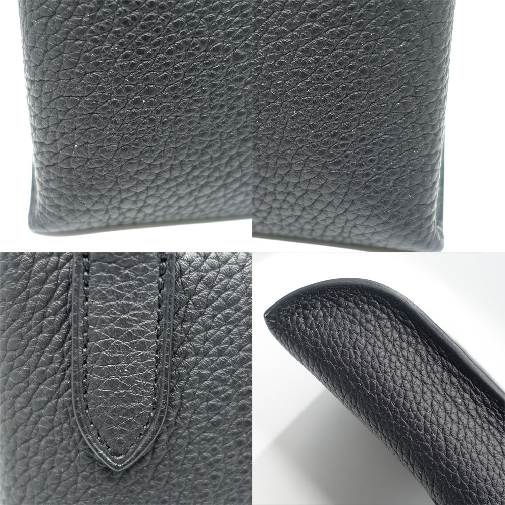 栄】【HERMES】エルメス ヴィドポッシュ トゴ ブラック SV金具 B