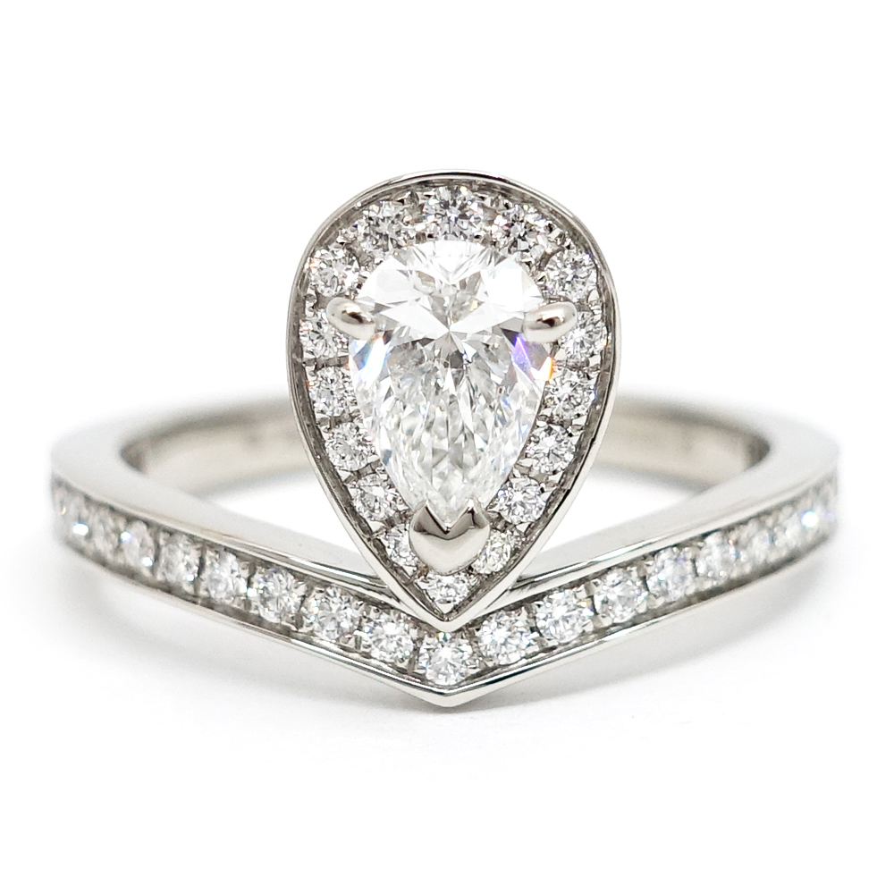 栄】【CHAUMET】ショーメ Pt950 ジョゼフィーヌ エグレット パヴェ