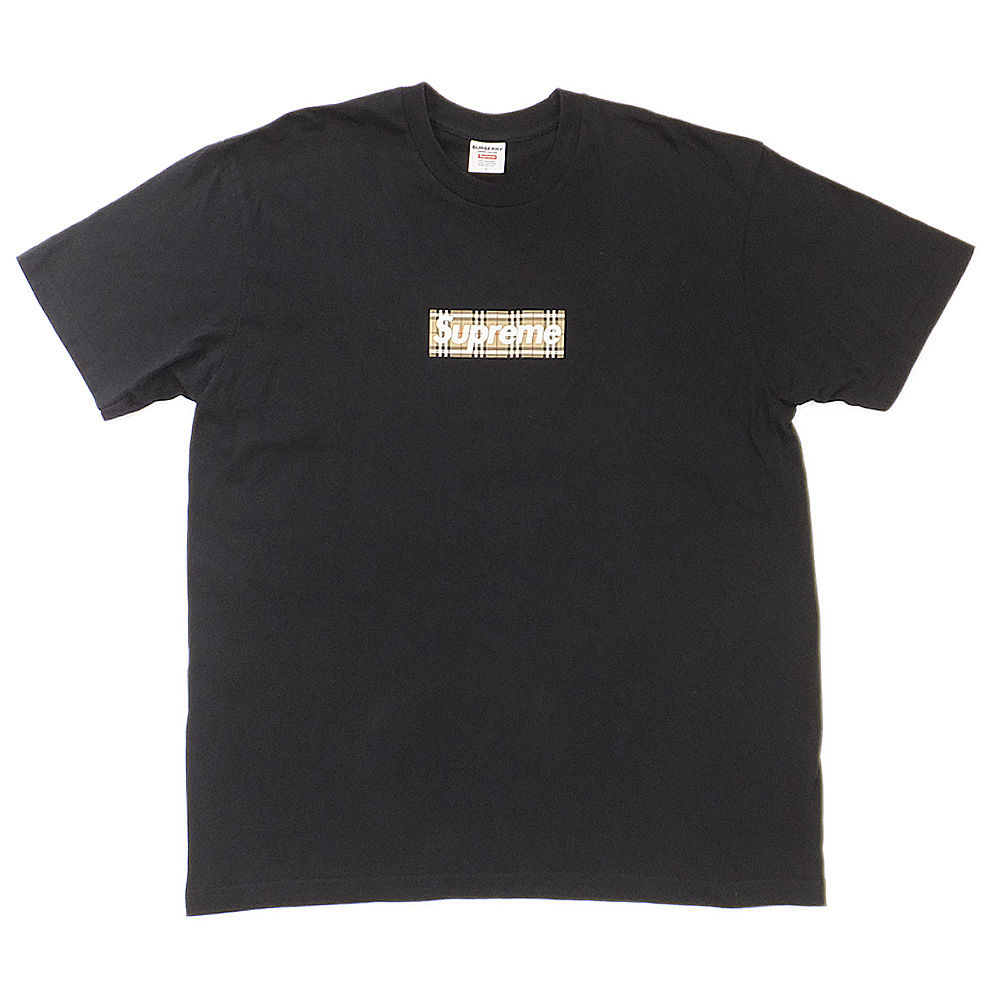 天白】【SUPREME】シュプリーム×バーバリー Tシャツ Box Logo Tee ブラック Lサイズ ボックスロゴ プリント アパレル 服  ファッション メンズ レディース【中古】 - 質ウエダ 公式オンラインショップ | 名古屋に4店舗。信頼・安心の創業65年。全国発送を承っております。