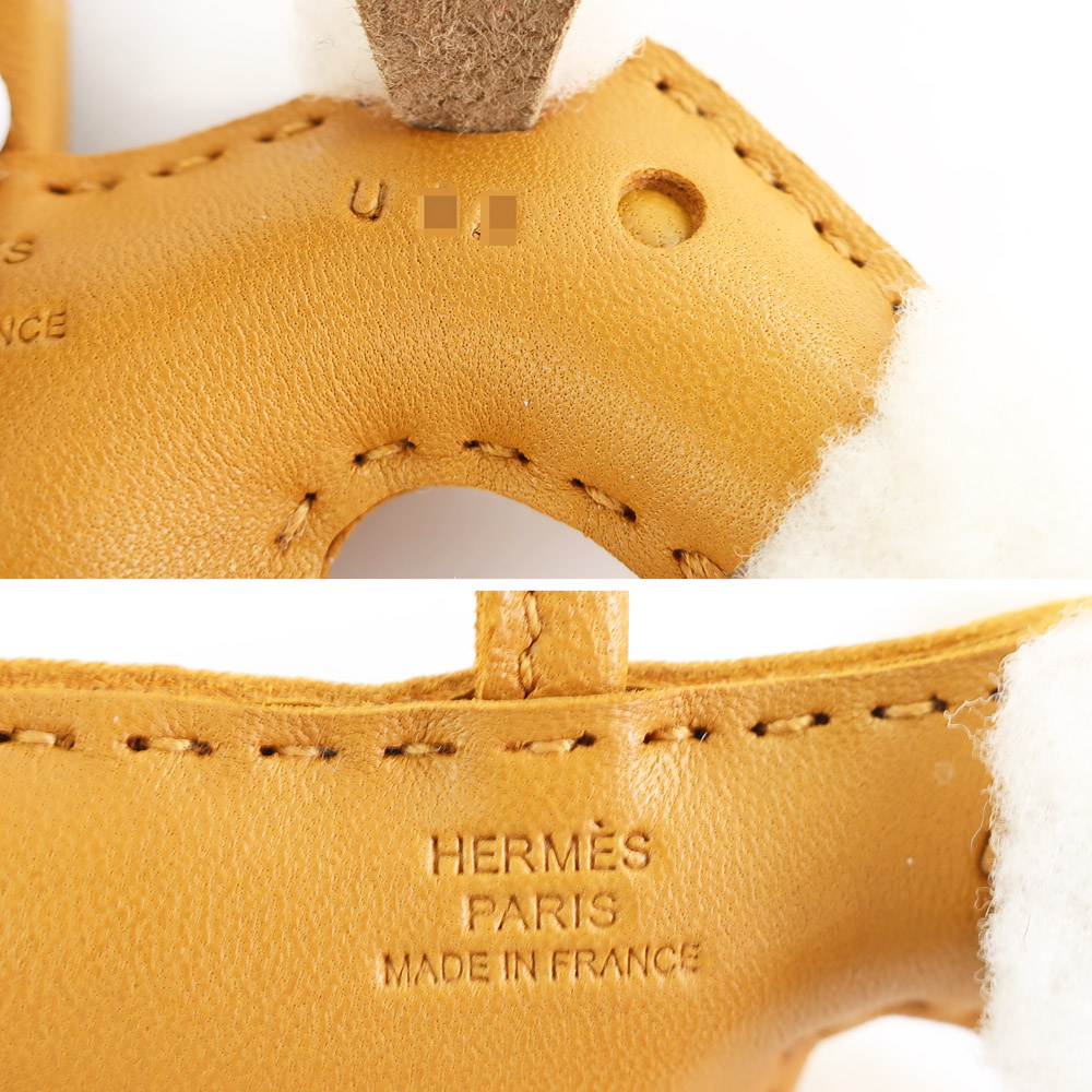 天白】【HERMES】エルメス バディチャーム セサミ ブラウン系