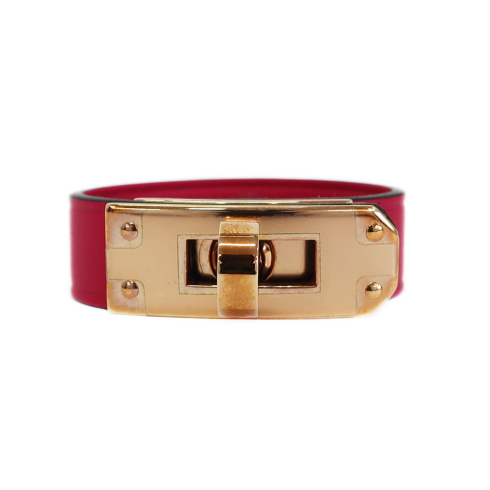天白】【HERMES】エルメス グローブホルダー ケリー ローズ