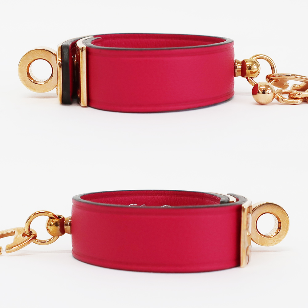 天白】【HERMES】エルメス グローブホルダー ケリー ローズ