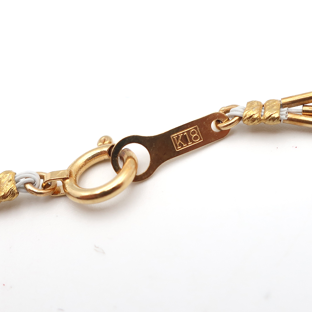 天白】【JEWELRY】ジュエリー ネックレス K18YG イエロー