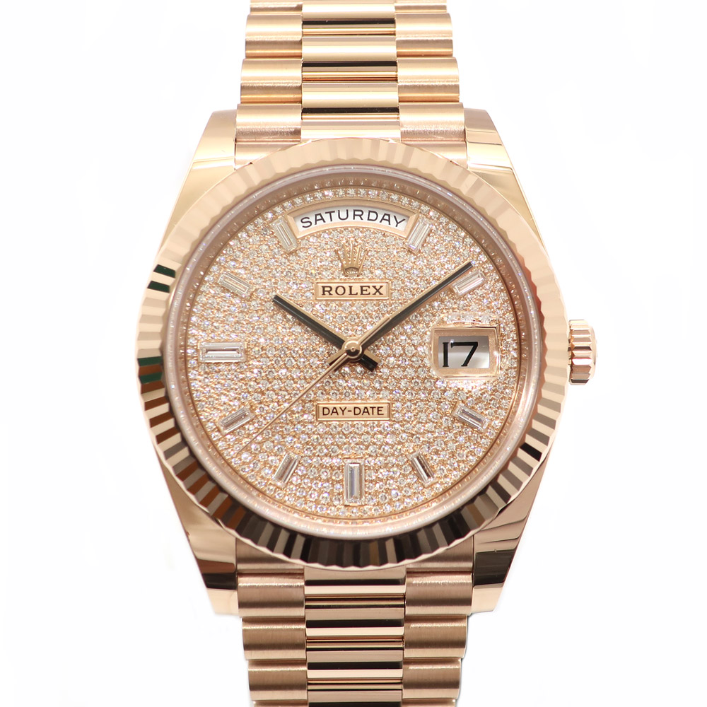 レビュー高評価の商品 天白】【ROLEX】ロレックス パヴェダイヤ 228235 デイデイト40 スノーボード