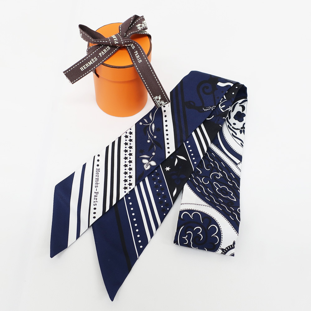 天白】【HERMES】エルメス ツイリー FESTIVAL DES AMAZONES アマゾンの