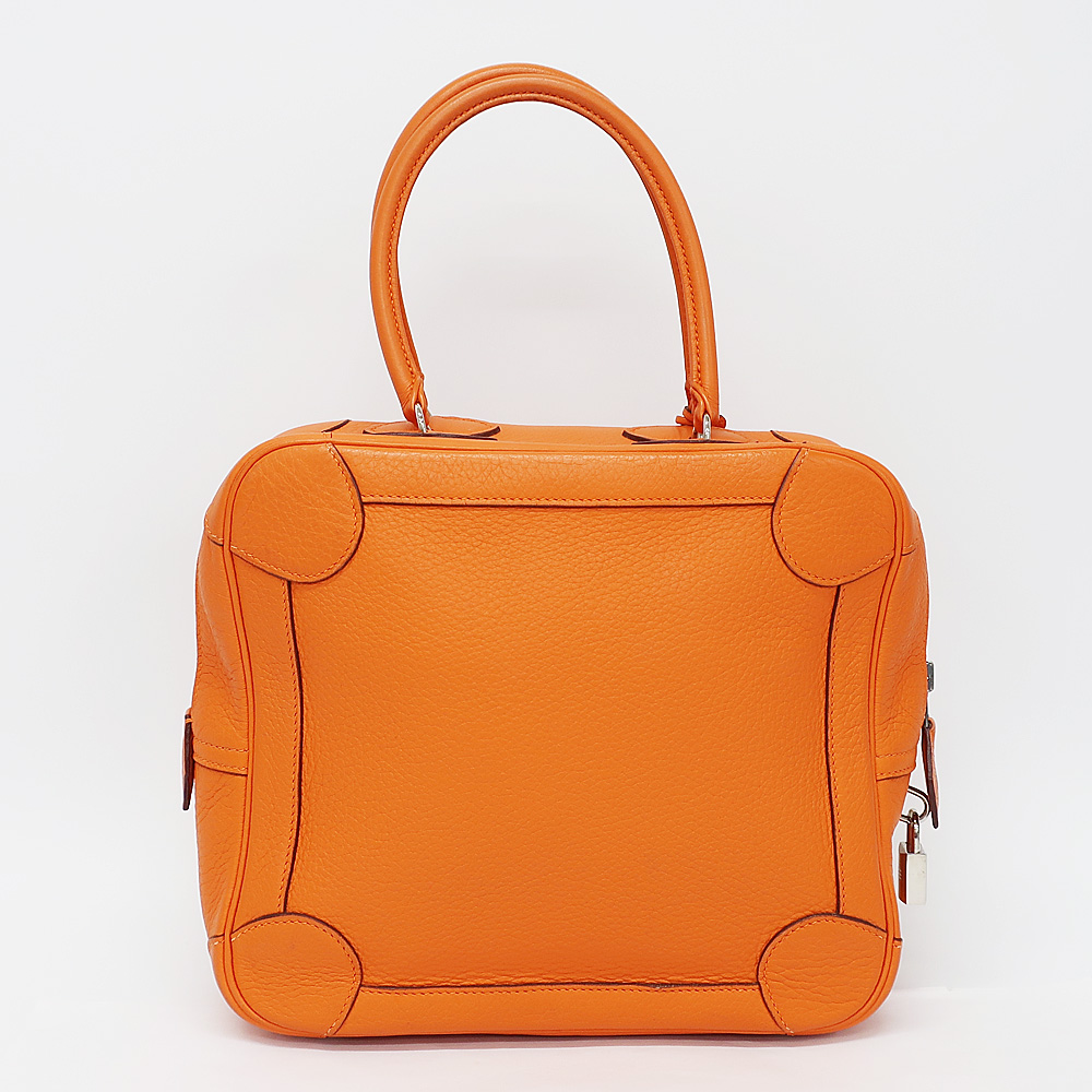天白】【HERMES】エルメス オムニバス ハンドバッグ オレンジ □H刻印