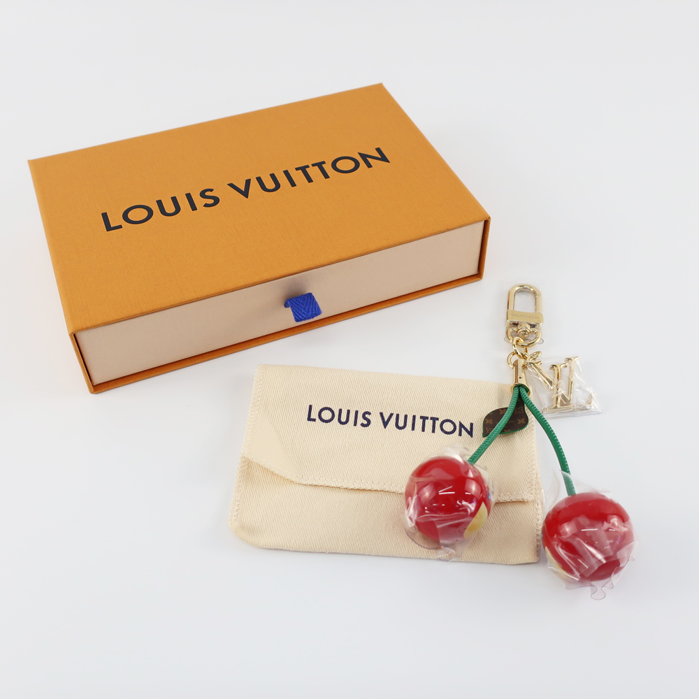 天白】【LOUIS VUITTON】ルイヴィトン LV×TM バッグチャーム・チェリー